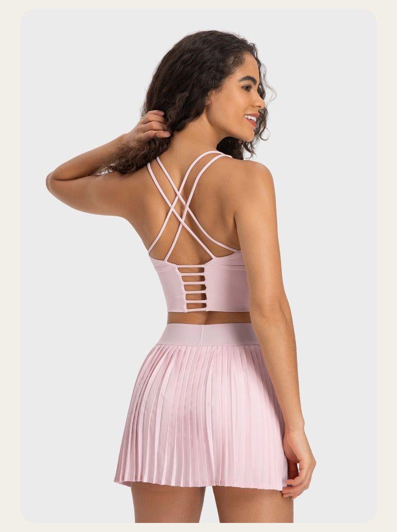 Pink sports bra & skort set!