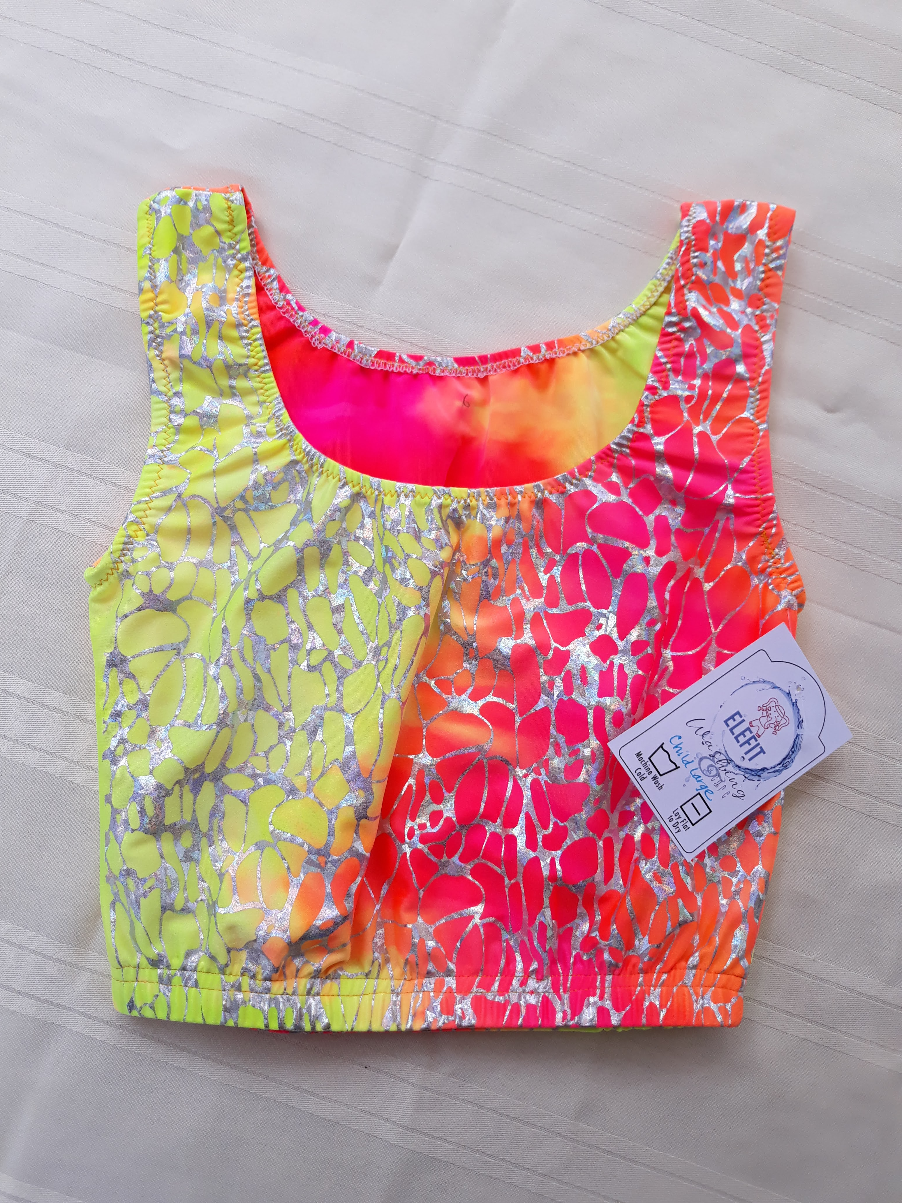 Tank Neon w/Silver Crackle