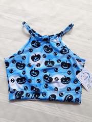 Strappy Tank Blue w/Black Pumpkins