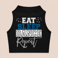 Eat Sleep Dance Repeat Mock Neck Racerback Top