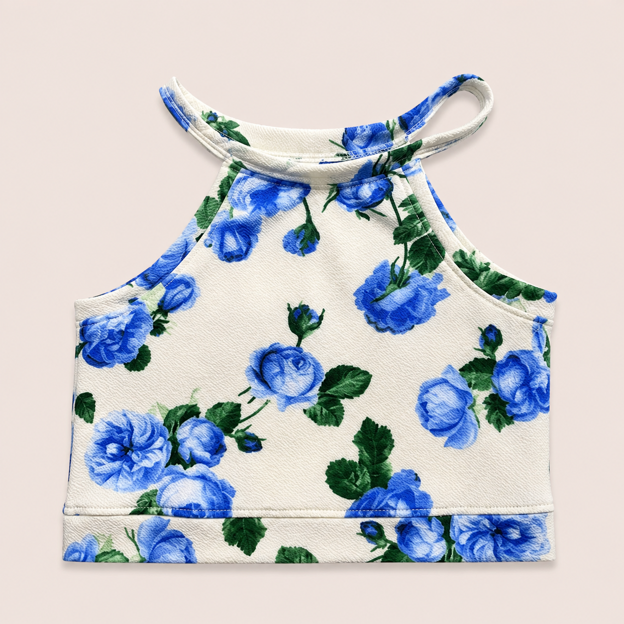 ELEFIT Girls Blue Floral Strappy Dance Tank