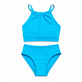 ELEFIT Solid Turquoise Two-Piece Dance Set