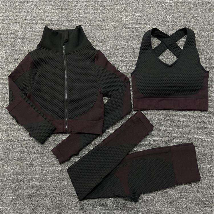 Black & Burgundy Waffle