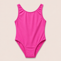 ELEFIT Solid Hot Pink Sleeveless Dance Leotard