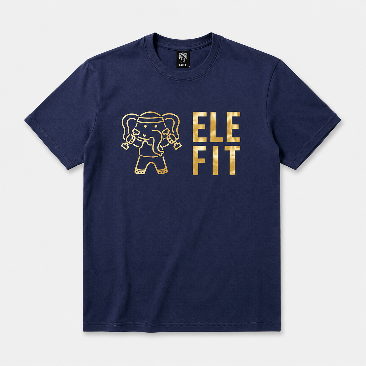 ELEFIT Navy & Gold Logo Tee