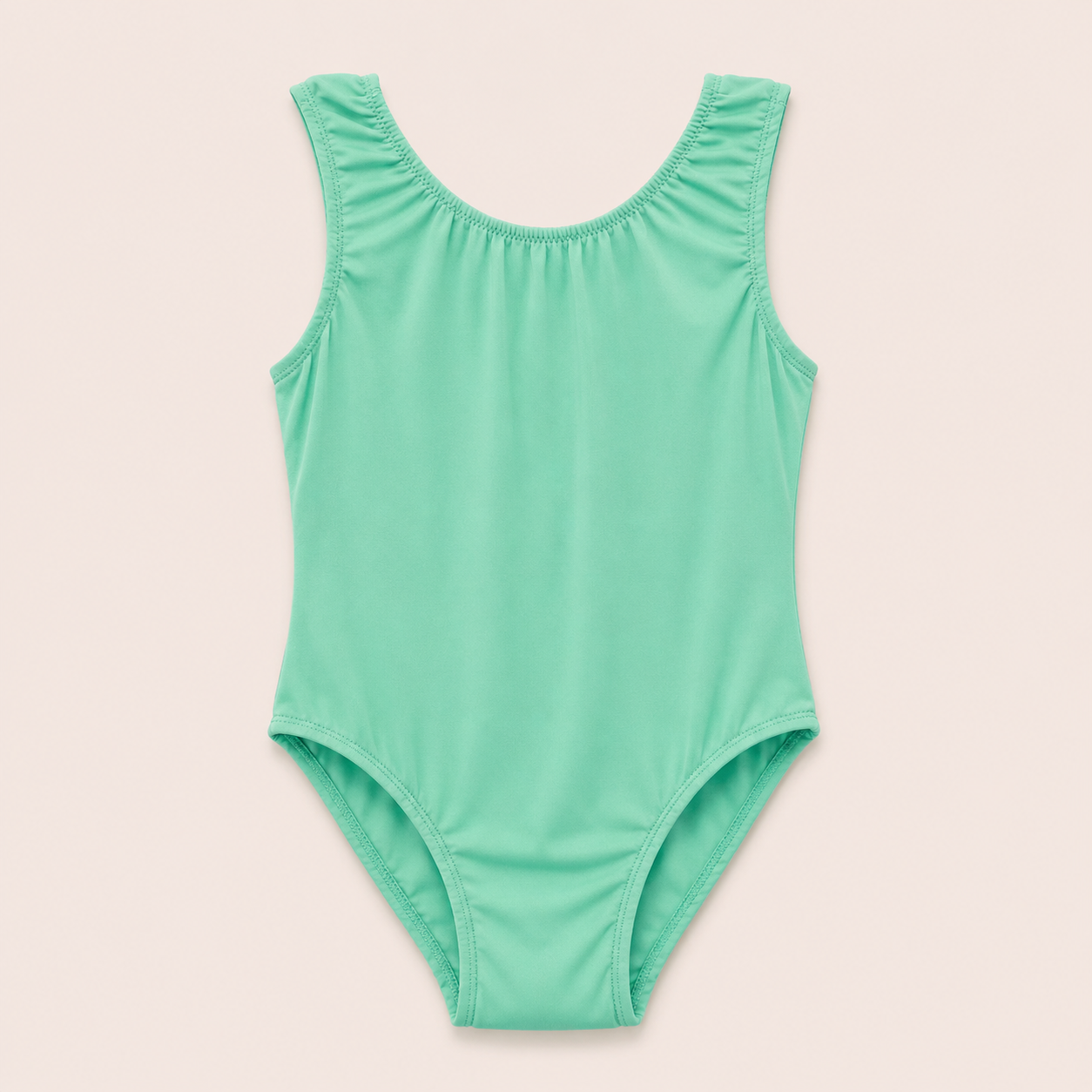 ELEFIT Solid Seafoam Green Sleeveless Dance Leotard