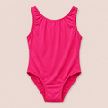 ELEFIT Solid Red Sleeveless Dance Leotard