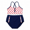 ELEFIT Navy, White & Red Polka Dot Two-Piece Dance Set