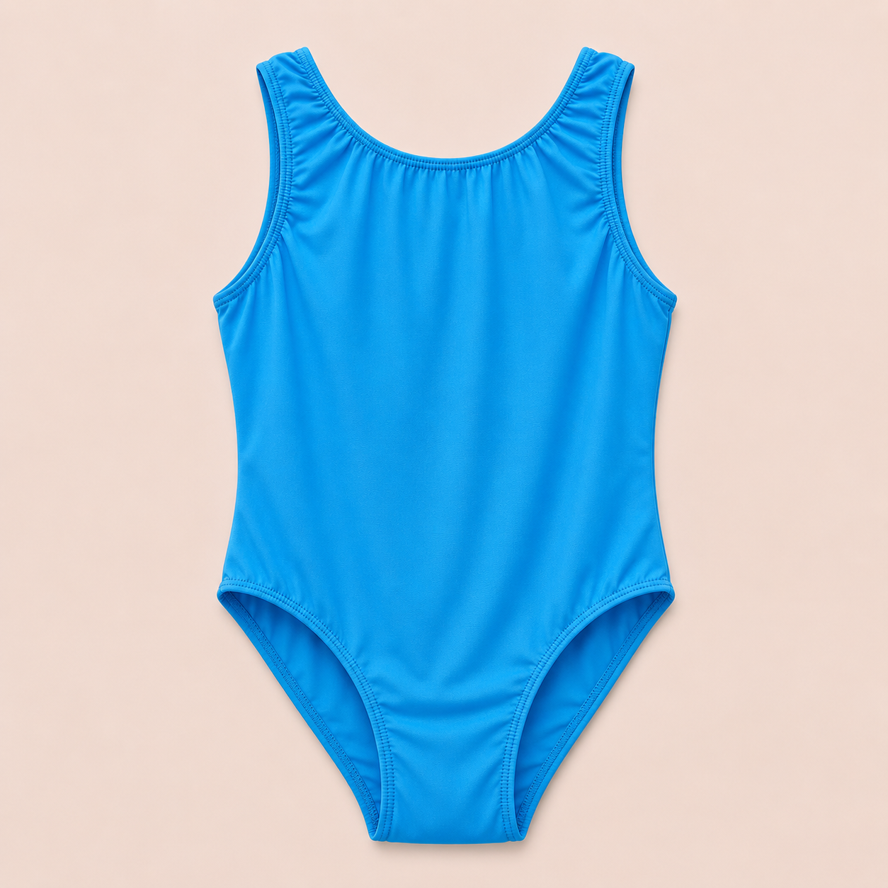 ELEFIT Solid Turquoise Blue Sleeveless Dance Leotard