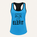 ELEFIT Blue Racerback Logo Tank Top