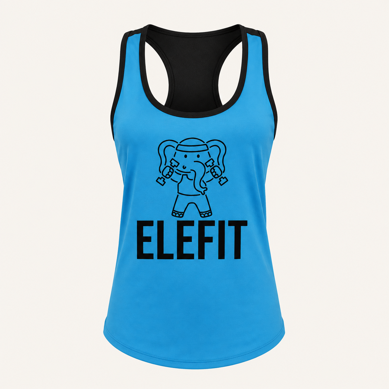 ELEFIT Blue Racerback Logo Tank Top