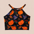 Thanksgiving Pumpkin Strappy Dance Tank Top