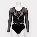 The Joy Rhinestone Long Sleeve Dance Leotard