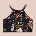 Floral Velvet Strappy Dance Tank Top