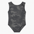 ELEFIT Gray Camouflage Sleeveless Dance Leotard