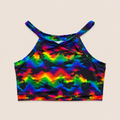 Colorful Camo Strappy Dance Tank Top
