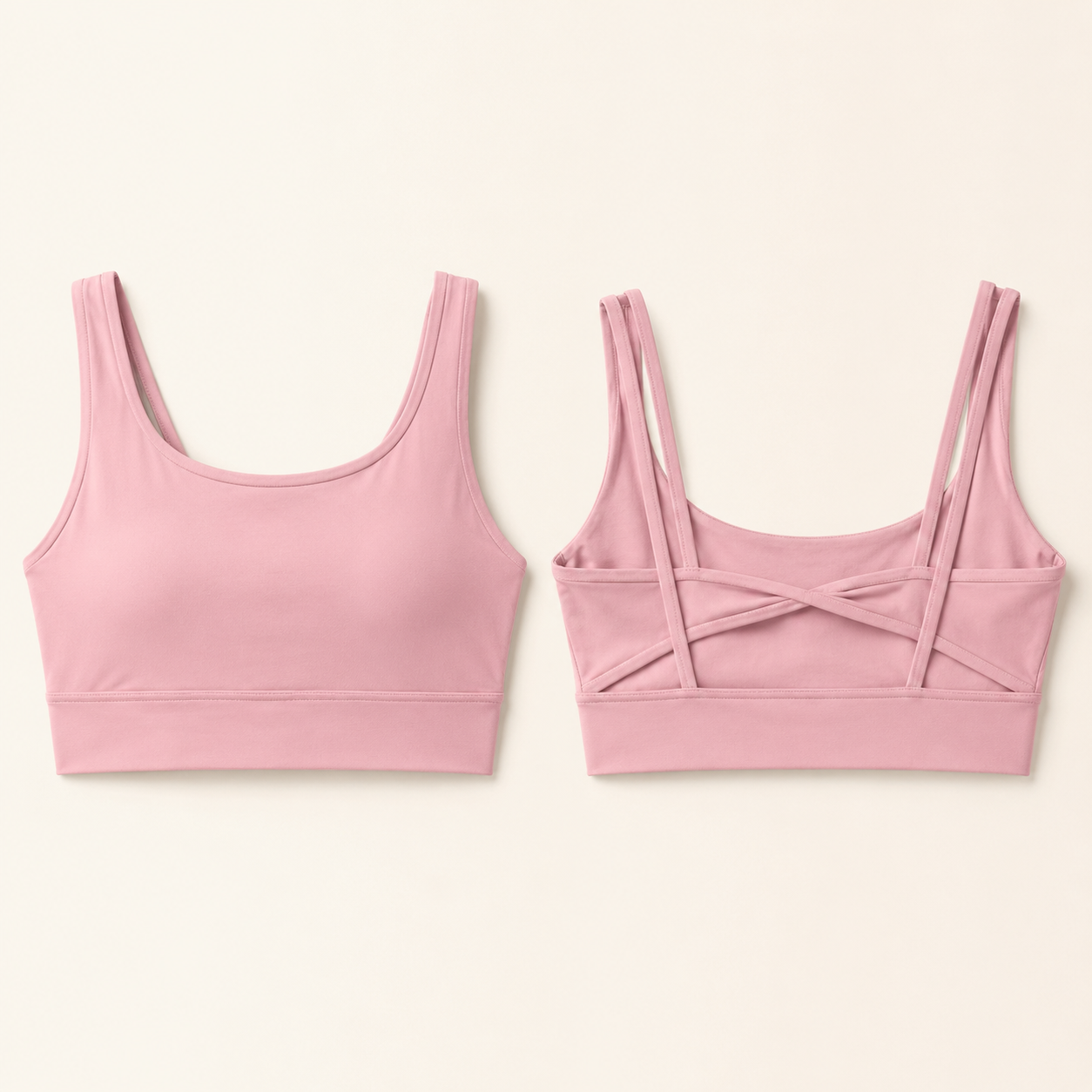 Blush Twistback Sports Bra