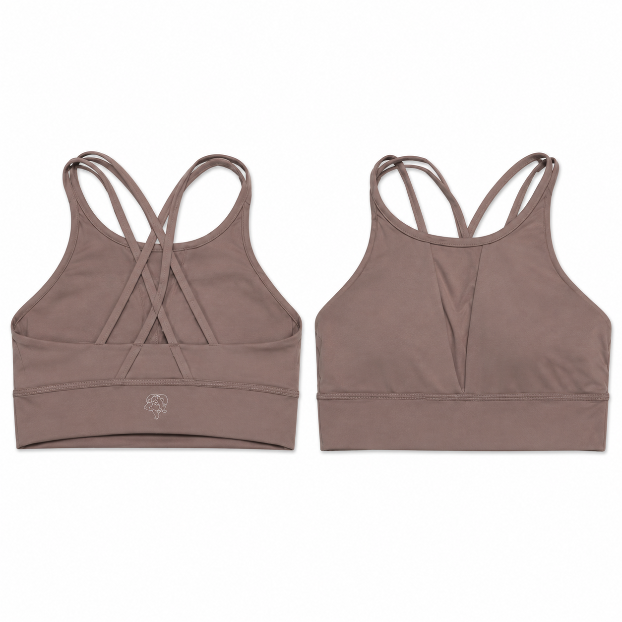 Mocha Strappy Sculpt Sports Bra