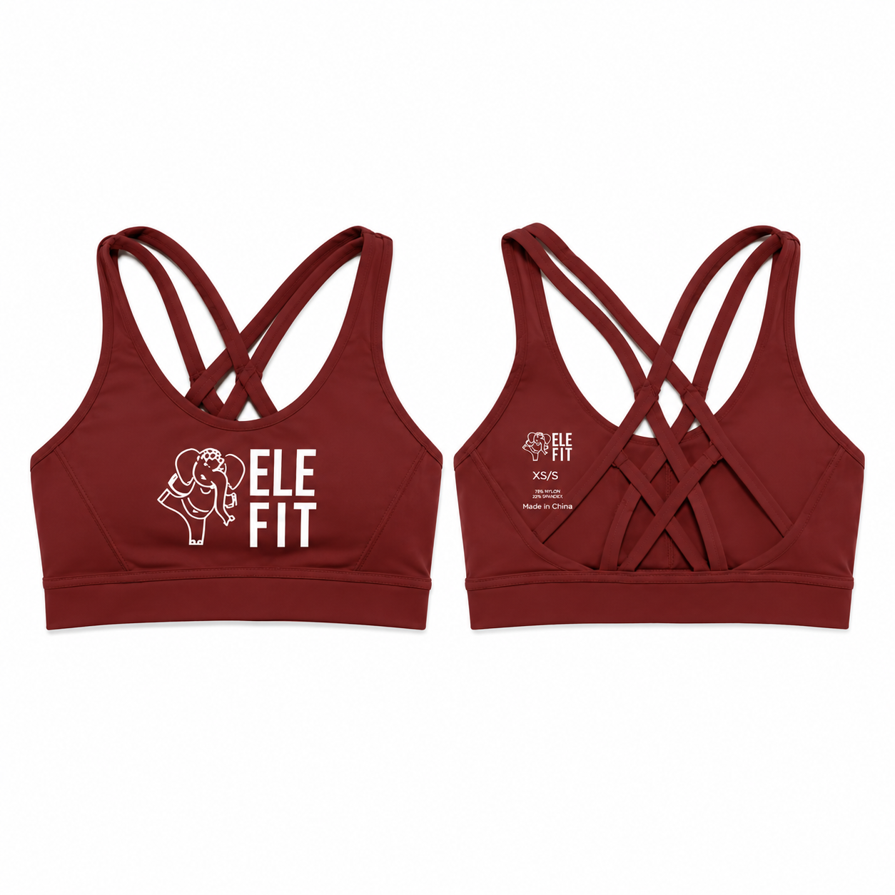 Crimson Lattice Crossback Sports Bra