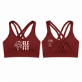 Crimson Lattice Crossback Sports Bra