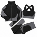 Charcoal Contrast Waffle Active Set (3-Piece)