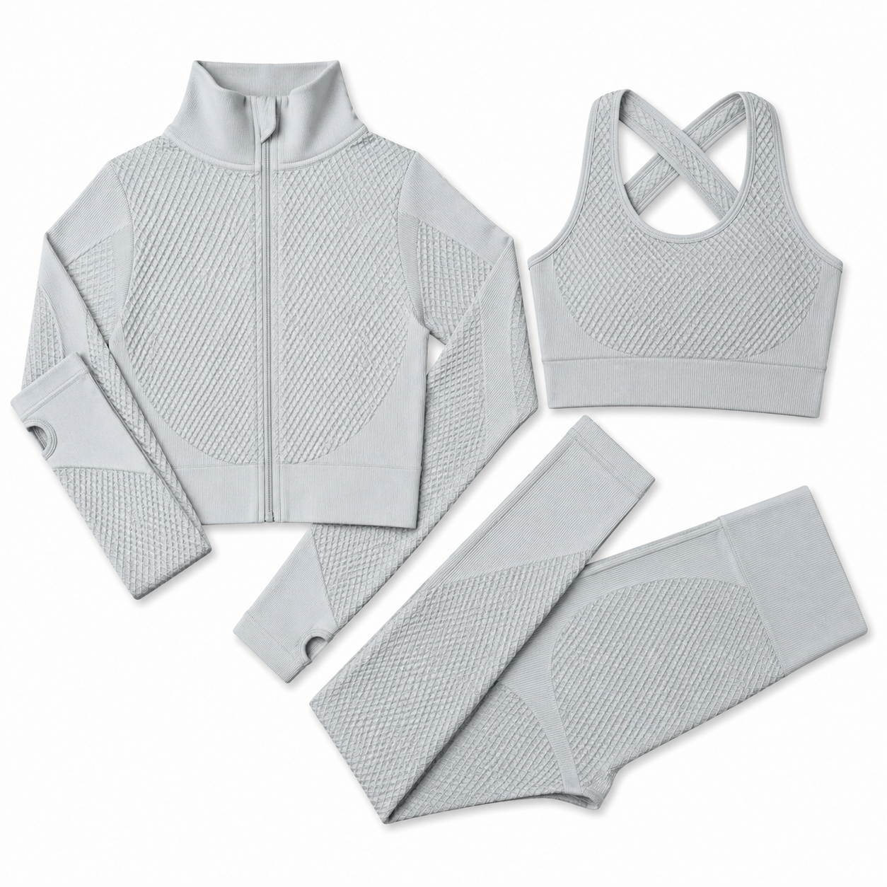 Mist Waffle Active Set (3-Piece )