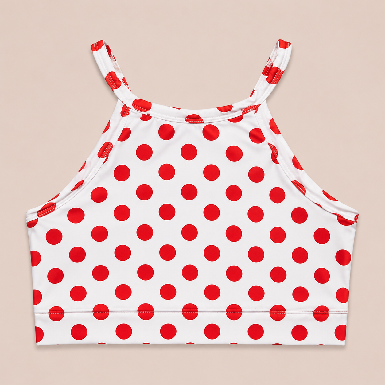 Red Polka Dot Strappy Dance Tank Top