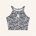 ELEFIT Zebra Print Strappy Dance Tank Top