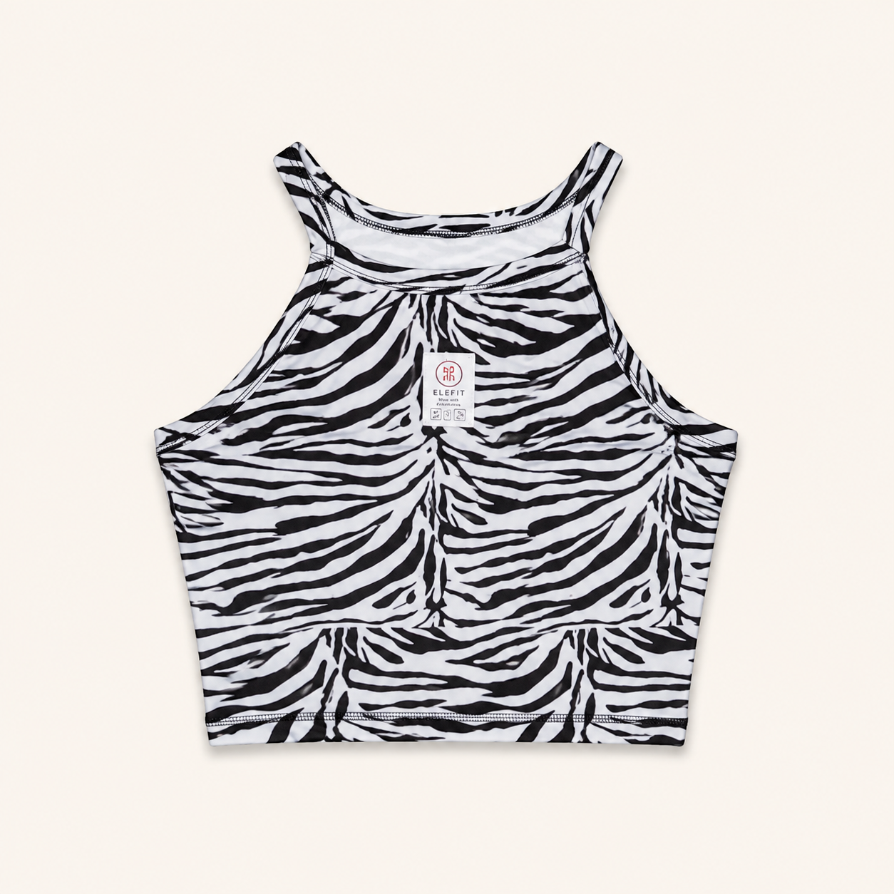 ELEFIT Zebra Print Strappy Dance Tank Top